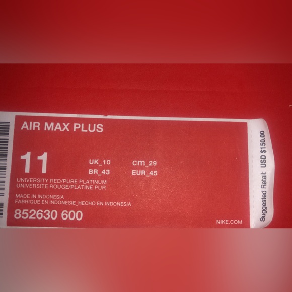 AIR MAX PLUS  (11 US) - Picture 5 of 5